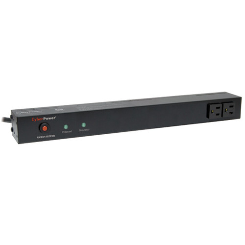 RKBS15S2F8R , CyberPower RKBS15S2F8R surge protector Black 10 AC outlet(s) 120 V 179.9" (4.57 m)