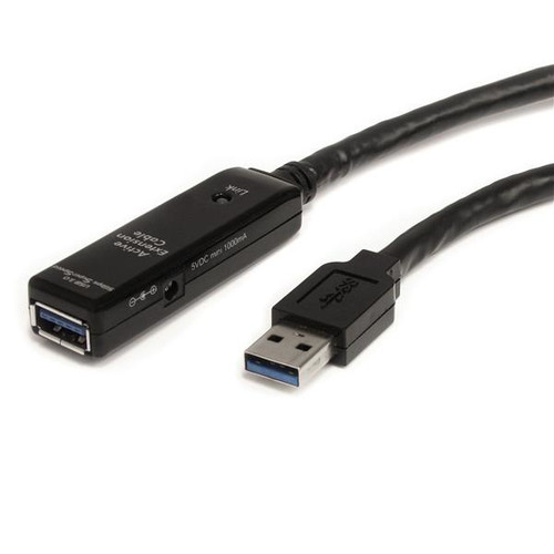 USB3AAEXT10M , StarTech.com USB3AAEXT10M USB cable USB 3.2 Gen 1 (3.1 Gen 1) 393.7" (10 m) USB A 5 Gbit/s Black
