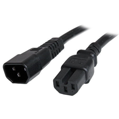 PXTC14C153 , StarTech.com PXTC14C153 power cable Black 35.4" (0.9 m) C14 coupler C15 coupler