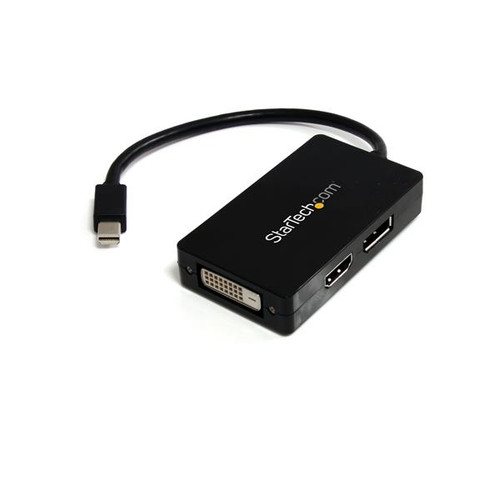 MDP2DPDVHD , StarTech.com MDP2DPDVHD video cable adapter 5.91" (0.15 m) Mini DisplayPort DisplayPort + DVI-D + HDMI Black