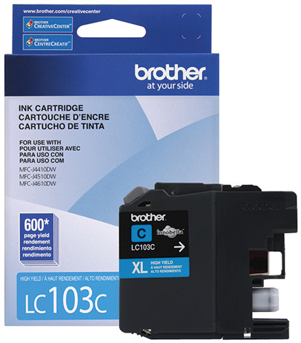 LC103C , Brother LC103C ink cartridge 1 pc(s) Original High (XL) Yield Cyan
