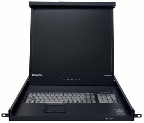 T1900-LED , Raritan T1900 rack console 19" 1280 x 1024 pixels Black 1U - T1900-LED