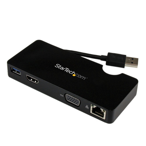 USB3SMDOCKHV , StarTech.com USB3SMDOCKHV laptop dock/port replicator Wired USB 3.2 Gen 1 (3.1 Gen 1) Type-A Black