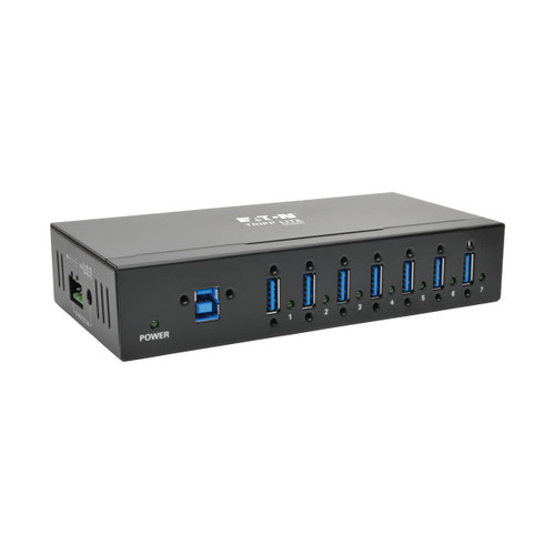 U360-007-IND , Tripp Lite U360-007-IND interface hub USB 3.2 Gen 1 (3.1 Gen 1) Type-B 5000 Mbit/s Black