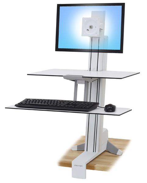 33-350-211 , Ergotron WorkFit-S White PC Multimedia stand - 33-350-211
