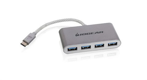 GUH3C14 , iogear HUB-C USB 3.2 Gen 2 (3.1 Gen 2) Type-C 5000 Mbit/s Silver - GUH3C14