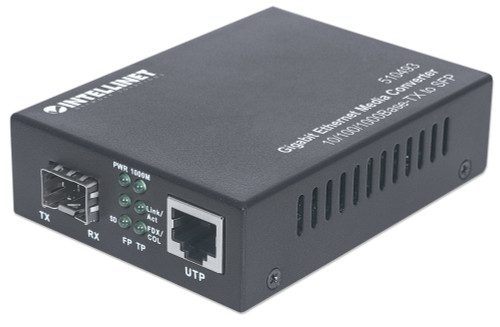 510493 , Intellinet 510493 network media converter 1000 Mbit/s Black