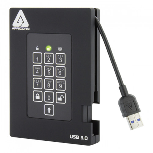 A25-3PL256-S4000F , Apricorn Aegis Fortress 4 TB USB Type-A 3.2 Gen 1 (3.1 Gen 1) Black - A25-3PL256-S4000F