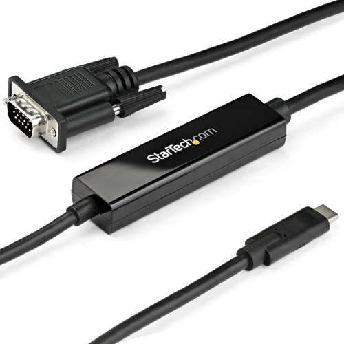 CDP2VGAMM1MB , StarTech.com CDP2VGAMM1MB video cable adapter 39.4" (1 m) USB Type-C VGA (D-Sub) Black