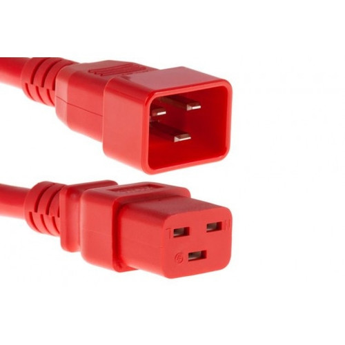 C19C20-RD-6F-ENC , eNet Components C19C20-RD-6F-ENC power cable Red 72" (1.83 m) C19 coupler C20 coupler