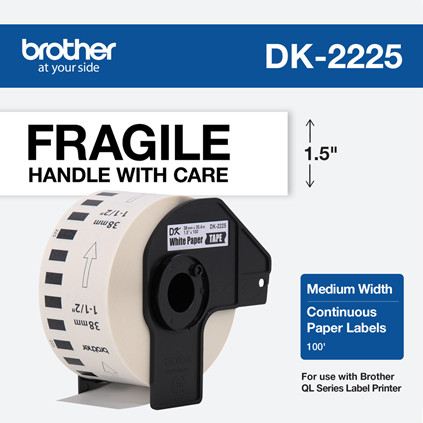 DK2225 , Brother DK-2225 printer label Black, White Self-adhesive printer label - DK2225