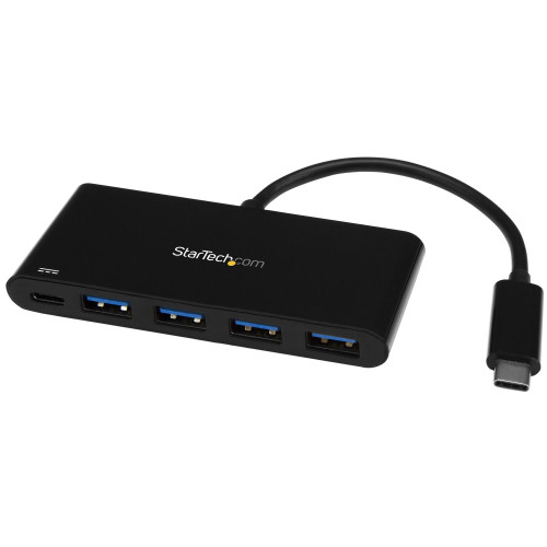 HB30C4AFPD , StarTech.com HB30C4AFPD interface hub USB 3.2 Gen 1 (3.1 Gen 1) Type-C 5000 Mbit/s Black