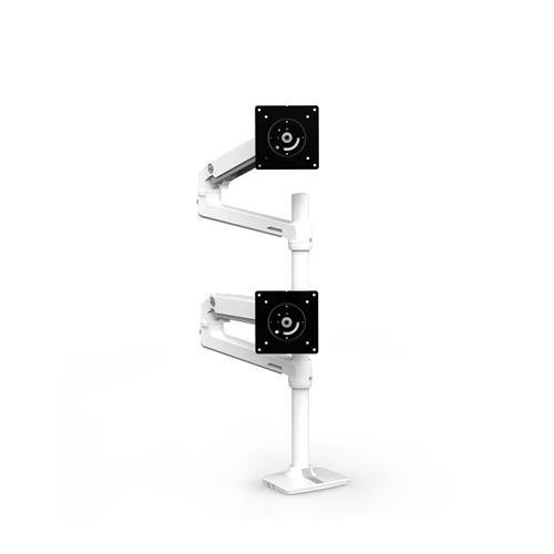 45-509-216 , Ergotron LX Series LX Dual Stacking Arm 40" Desk White - 45-509-216