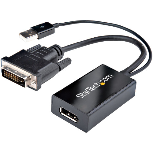 DVI2DP2 , StarTech.com DVI2DP2 video cable adapter 10" (0.254 m) DVI-D DisplayPort Black