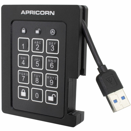 ASSD-3PL256-1TBF , Apricorn Aegis Padlock 1 TB Black
