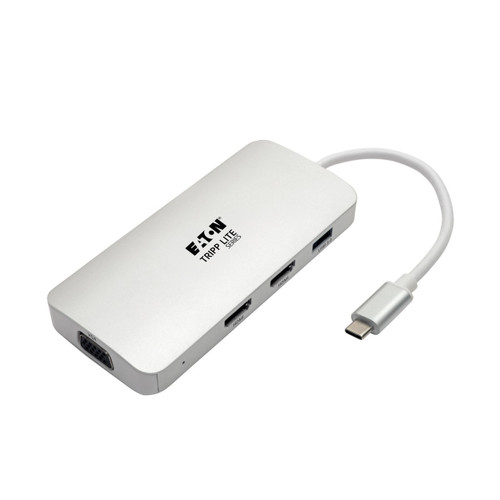 U442-DOCK12-S , Tripp Lite U442-DOCK12-S laptop dock/port replicator USB 3.2 Gen 2 (3.1 Gen 2) Type-C Silver