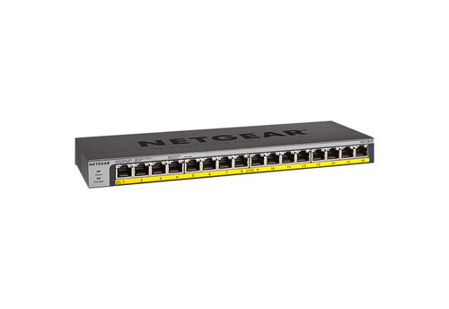 GS116LP-100NAS , NETGEAR GS116LP Unmanaged Gigabit Ethernet (10/100/1000) Power over Ethernet (PoE) Black