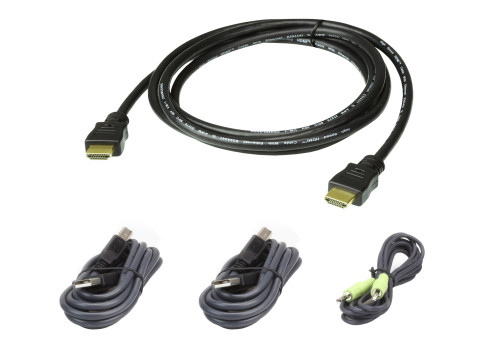 2L7D02UHX4 , ATEN 2L-7D02UHX4 KVM cable Black 70.9" (1.8 m)