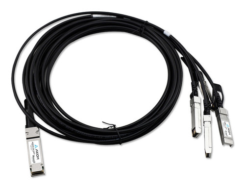 QSFP-4SFP10G-CU5M-AX , Axiom QSFP-4SFP10G-CU5M-AX InfiniBand/fibre optic cable 196.9" (5 m) QSFP+ 4x SFP+ Black
