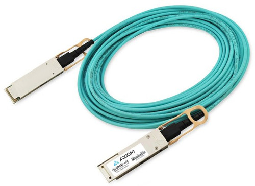 AOC-Q-Q-100G-1M-AX , Axiom AOC-Q-Q-100G-1M-AX InfiniBand/fibre optic cable 39.4" (1 m) QSFP28 Turquoise