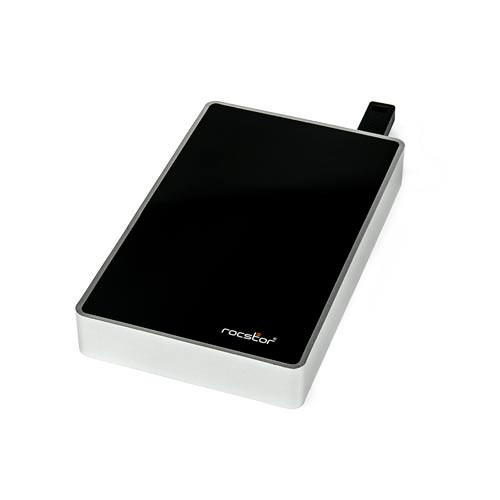E634S5-01 , Rocstor Rocsecure EX31, 2TB HDD external hard drive Black, White