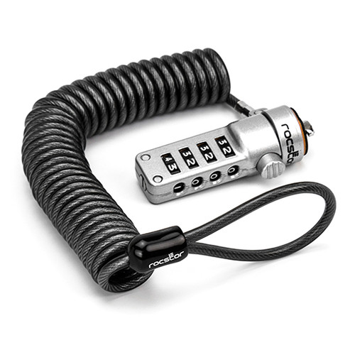 Y10C180-B1 , Rocstor Y10C180-B1 cable lock Black 70.9" (1.8 m)