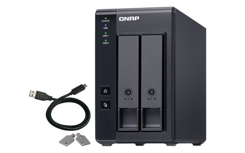 TR-002-US , QNAP TR-002 storage drive enclosure HDD/SSD enclosure Black 2.5/3.5"