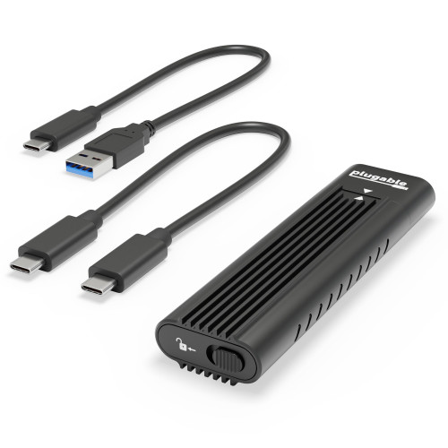 USBC-NVME , Plugable Technologies USBC-NVME storage drive enclosure SSD enclosure Black M.2