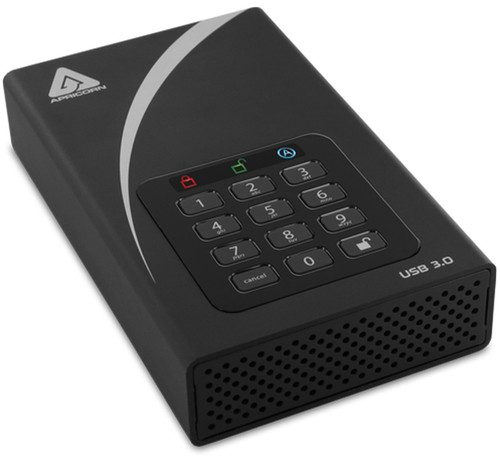 ADT-3PL256-16TB , Apricorn Aegis Padlock DT external hard drive 16 TB Black