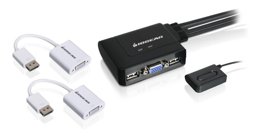 GCS22DPKIT , iogear GCS22DPKIT KVM switch Black