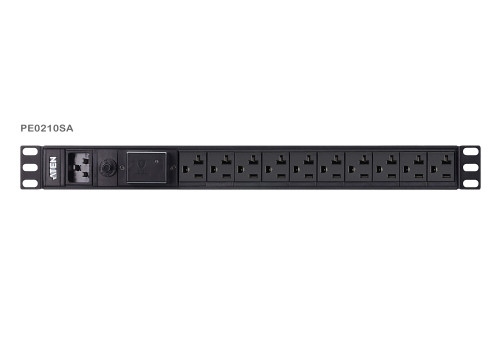 PE0210SA , ATEN PE0210SA power distribution unit (PDU) 10 AC outlet(s) 1U Black