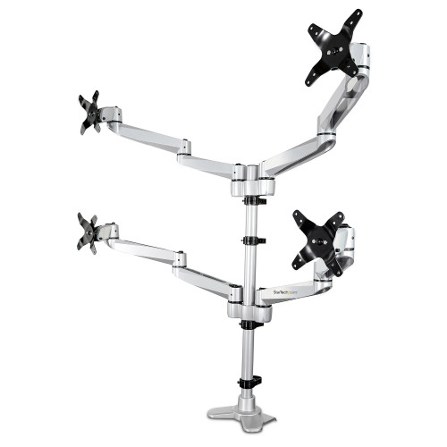 ARMQUADPS , StarTech.com ARMQUADPS monitor mount / stand 27" Desk Silver