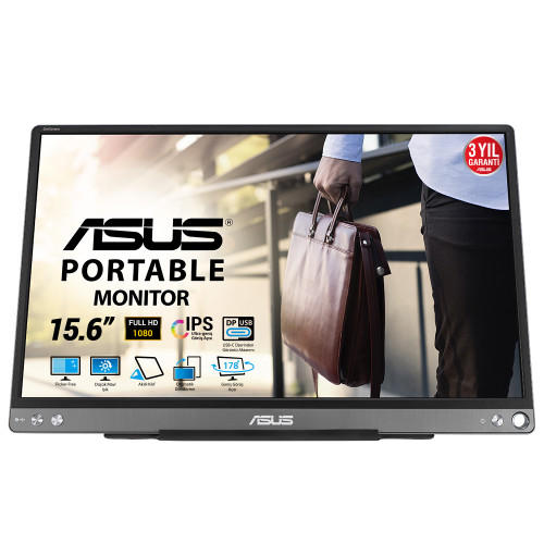 MB16ACE , ASUS ZenScreen MB16ACE computer monitor 15.6" 1920 x 1080 pixels Full HD LED Gray