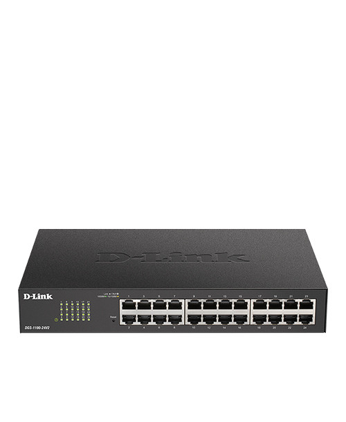 DGS-1100-24V2 , D-Link DGS-1100-24V2 network switch Managed L2 Gigabit Ethernet (10/100/1000) 1U Black