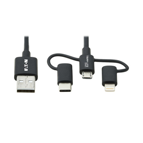 M101-006-LMC-BK , Tripp Lite M101-006-LMC-BK USB cable USB 2.0 72" (1.83 m) USB A Micro-USB B Black