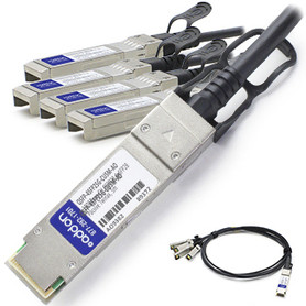 QSFP-4SFP25G-CU5M-AO , AddOn Networks 5m, QSFP28/4xQSFP28 InfiniBand/fibre optic cable 39.4" (1 m) Black, Silver