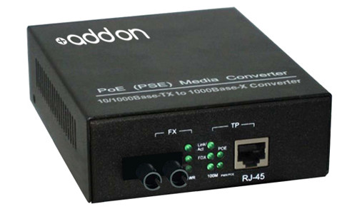 ADD-GMCP-SX-5ST , AddOn Networks 1000Base-TX(RJ45) to 1000Base-SX(ST), 850nm network media converter 1000 Mbit/s Multi-mode Black