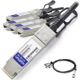 MC2609130-002-AO , AddOn Networks MC2609130-002-AO InfiniBand/fibre optic cable 78.7" (2 m) QSFP+ 4x SFP+ Black