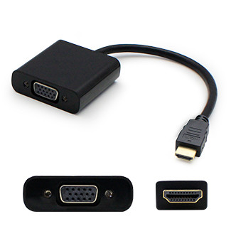 H4F02AA#ABA-AO , AddOn Networks H4F02AA#ABA-AO video cable adapter 7.87" (0.2 m) HDMI VGA (D-Sub) Black