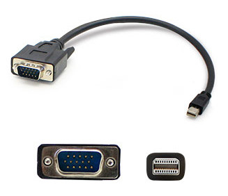 MDISPORT2VGAMM3B-5PK , AddOn Networks MDISPORT2VGAMM3B-5PK video cable adapter 35.8" (0.91 m) Mini DisplayPort VGA (D-Sub) Black