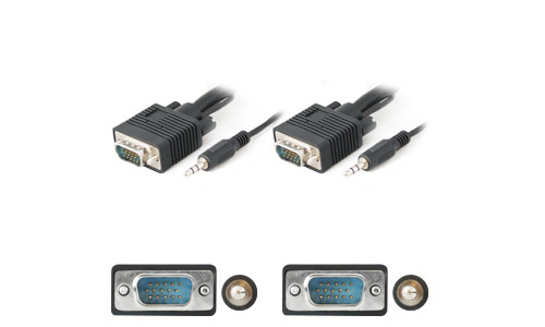 VGAMM15A , AddOn Networks VGAMM15A video cable adapter 177.2" (4.5 m) VGA (D-Sub) + 3.5mm Black