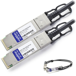 QSFP-100G-PDAC1M-AO , AddOn Networks QSFP28/QSFP28 1m InfiniBand/fibre optic cable 39.4" (1 m) Black