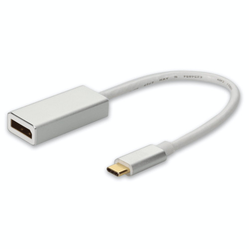 USBC2DPMFAL-AA , AddOn Networks USBC2DPMFAL-AA video cable adapter 7.87" (0.2 m) USB Type-C DisplayPort Aluminum