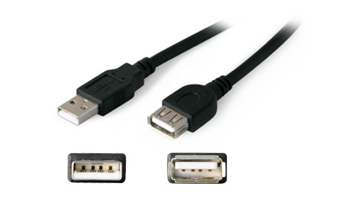 USBEXTAA6INB-5PK , AddOn Networks 6" USB A - USB A USB cable USB 2.0 5.91" (0.15 m) Black