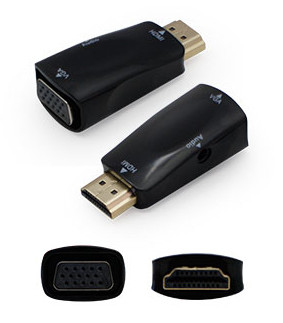 HDMI2VGAADPT-5PK , AddOn Networks HDMI2VGAADPT-5PK cable gender changer HDMI VGA Black