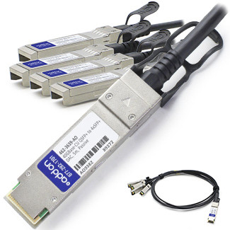 462-3639-AO , AddOn Networks 462-3639-AO InfiniBand/fibre optic cable 39.4" (1 m) QSFP+ 4x SFP+ Black