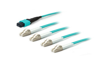 ADD-MPO-4LC1M5OM3 , AddOn Networks MPO to 4 x LC, 1m InfiniBand/fibre optic cable 39.4" (1 m) MPO/MTP OFNP Blue