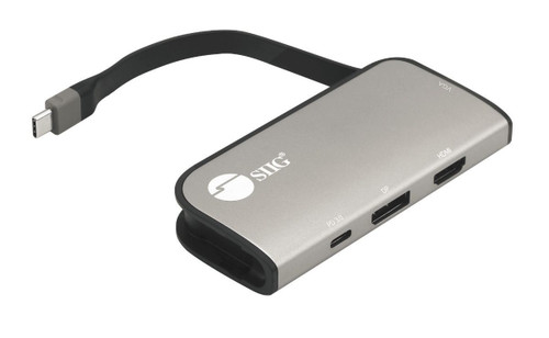 CB-TC0G11-S1 , Siig CB-TC0G11-S1 laptop dock/port replicator USB 3.2 Gen 1 (3.1 Gen 1) Type-C Gray