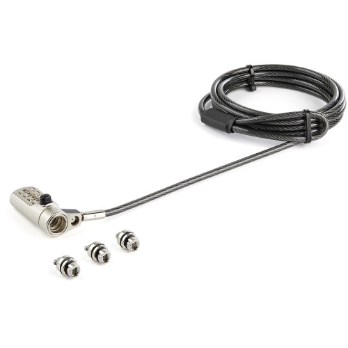 LTULOCK4D , StarTech.com LTULOCK4D cable lock Black, Silver 78.7" (2 m)