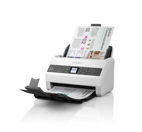 B11B259201 , Epson DS-730N Sheet-fed scanner 600 x 600 DPI A4 Black, Gray